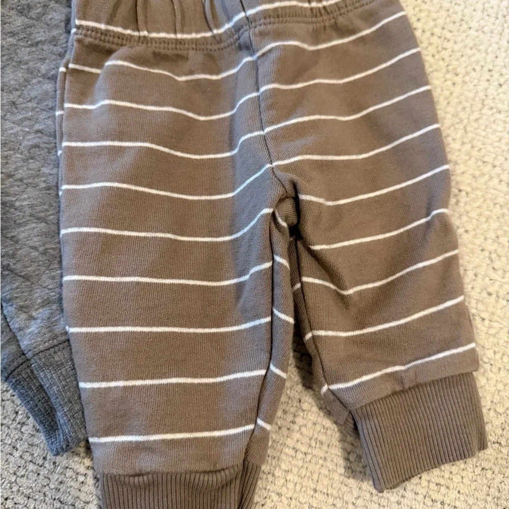 Carter's Gray and Brown Striped Kids Joggers